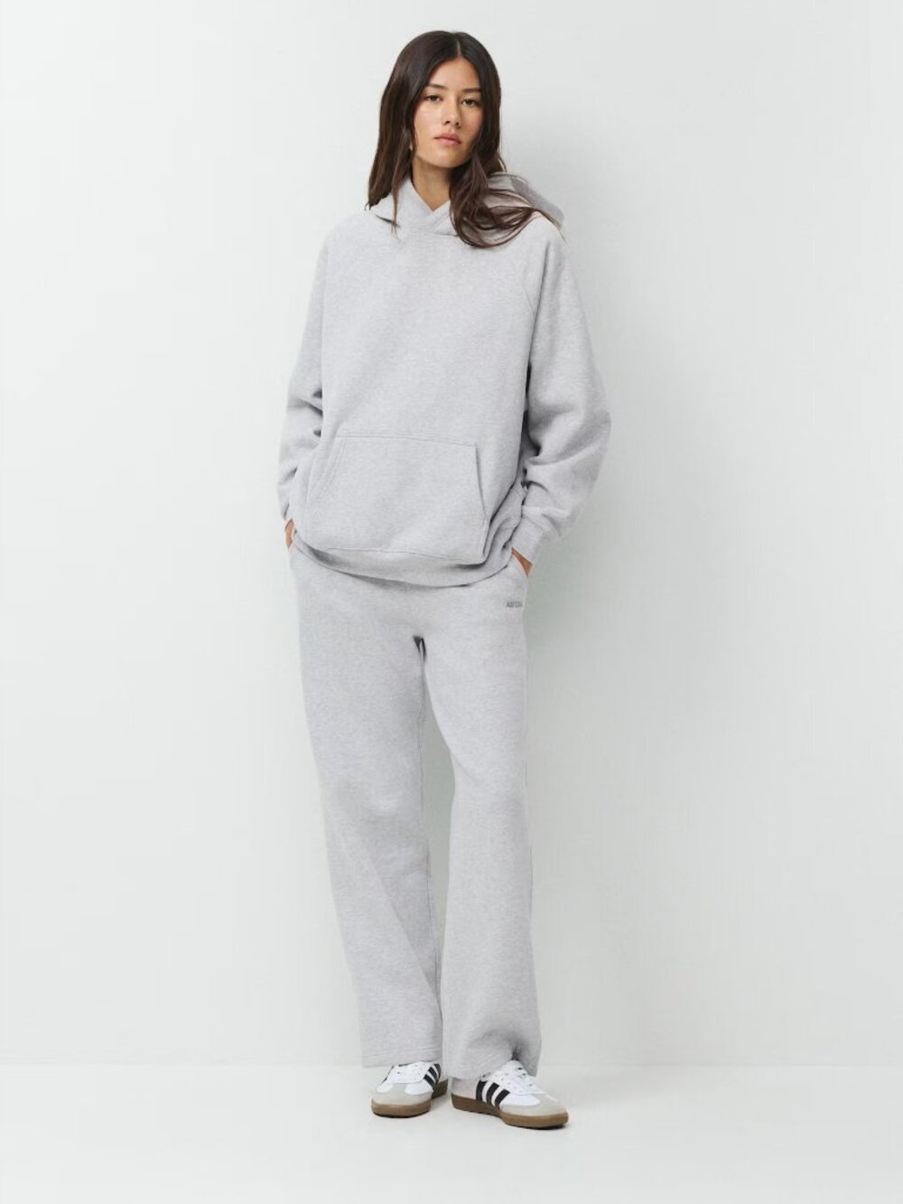 Aritzia — Cozy Sweatfleece Mega Raglan Hoodie — Heather Chrome — Small - Picture 5 of 8